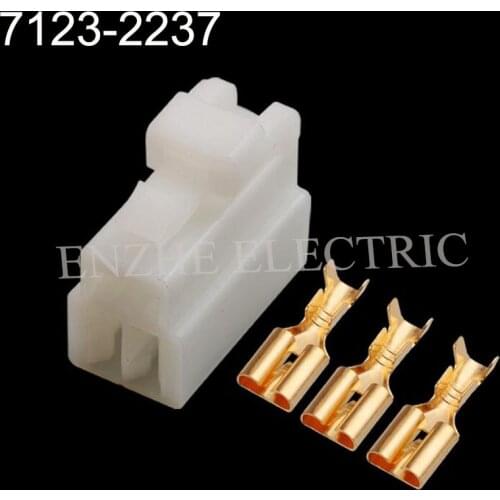 100SET 7122-2237/7123-2237 car female male cable connector socket 3 pin Connector automotive plug include terminal DJ7034-6.3-11