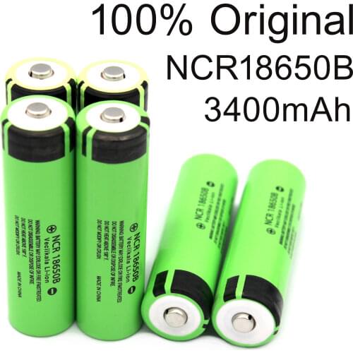 2021 New original 3.7v NCR18650B 3400mah Li-ion bateria 30a descarga US NCR18650B para LED brinquedos ferramentas lanterna