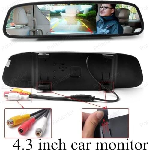 4.3 inch digital HD video lcd for universal vehicle reversing parking backup rear view camera car mirror monitor small display