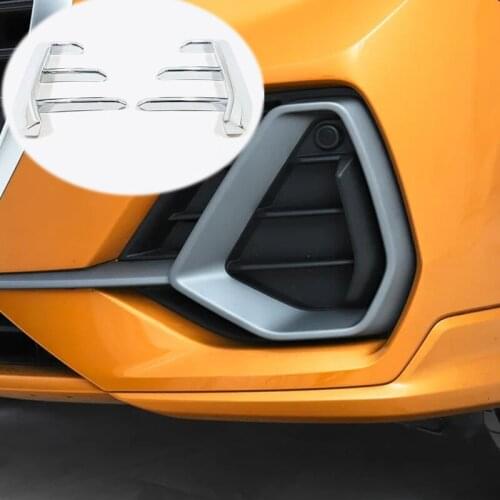 ABS Chrome For Audi Q3 2019 2020 Auto Accessories Car front fog lampshade cover frame Cover Trims Sticker Car Styling 2pcs