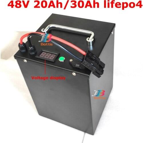 48V 30Ah Lifepo4 48v 20AH battery long cycle life BMS for 2000w Electric Scooter bike Two Wheel tricycle + charger
