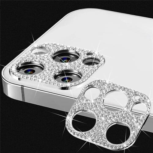 Diamond Camera Lens Protector Film For iPhone 11 12 Pro Max Glitter crystal Len Protector Cover For iPhone11 Pro Max Glass Cover