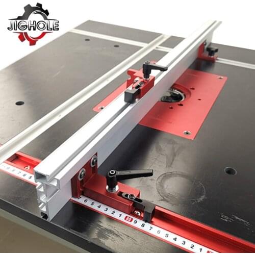 300-800mm Aluminium Profile Fence Miter Fence Stopper Woodworking T-tracks and Sliding Brackets Miter Gauge Fence Connector