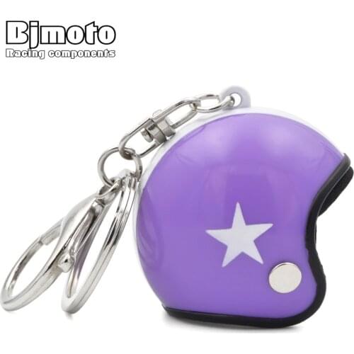 Motorcycle Helmet Shaped Keychain Fashion Lucky Key Chain Cool Motocross Helmets Keyring For Boys Girls