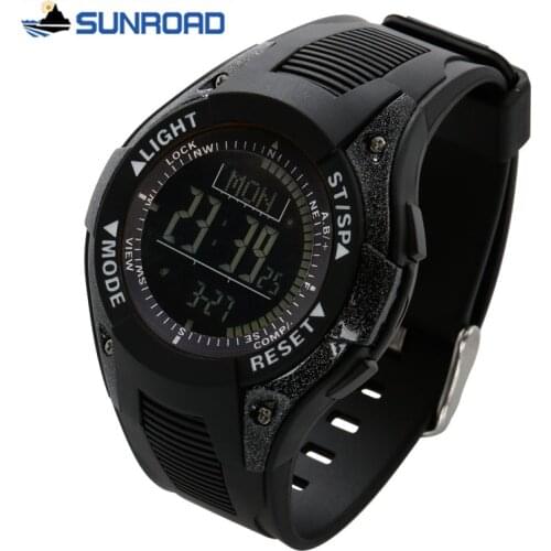 SUNROAD Watch Waterproof Digital Wrist Watch w/Altimeter+Barometer+Compass+World Time+Stopwatch Sport Watch Clock Men Women Saat