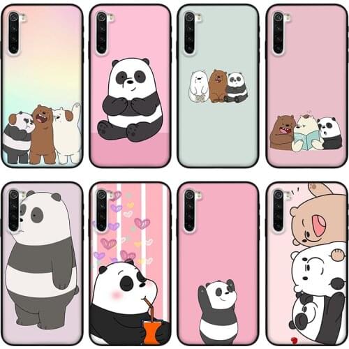 Cartoon panda phone Case For Samsung Galaxy S20 A71 30s 51 10 70 20 40 20s 31 10s A7 A8 2018 black Cover