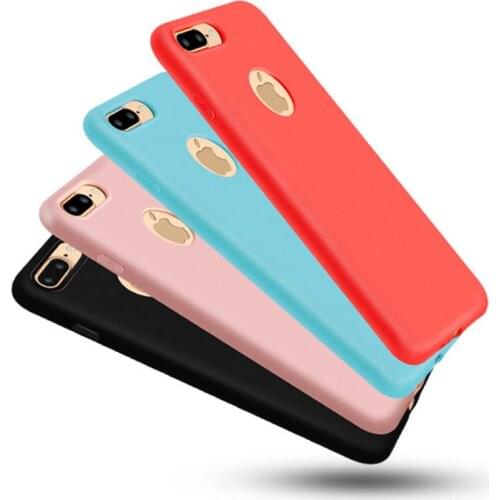 Candy Color Phone Case For iPhone X 8 7 6 6S Plus Ultrathin Plain Soft TPU Silicon Phone Cover Cases For iPhone 5S 6s 7 8 Plus