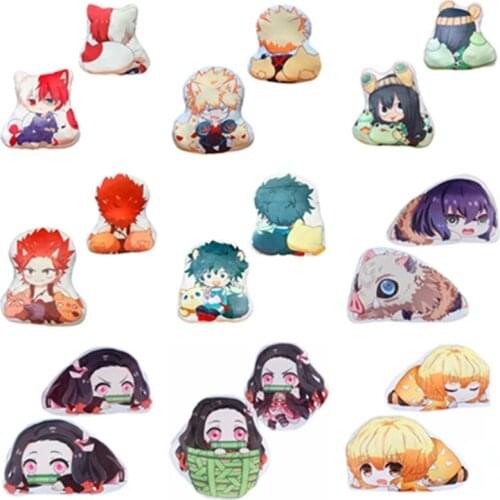 19 Style 40-45cm Anime Double-sided Pillow Green Valley Hakubakuho Tanjirou Nidouzi Itachi Cute Double-sided Expression Pillow