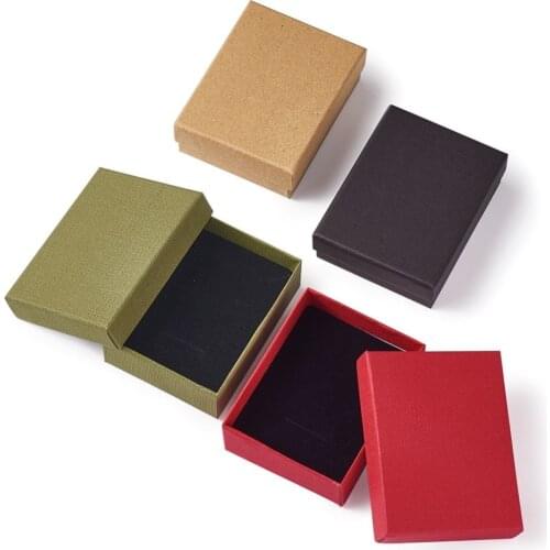 Black Jewelry Organizer Box For Earrings Necklace Bracelet Display Packaging Gifts Cardboard Boxes Square/Rectangle