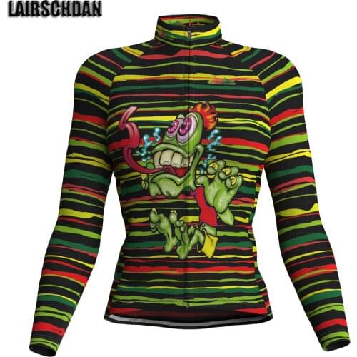 Mallot Ciclismo Mujer Verano LairschDan Summer Womens Bicycle Cycling Jersey Long Sleeve Shirt Mtb Bike Clothes Funny Cycle Top