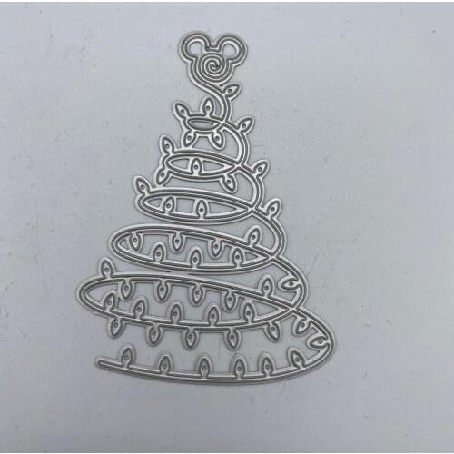 Metal Cutting Dies Light bulb christmas tree Stencils For DIY Scrapbooking Decorative Embossing Handcraft Die Cutting Template