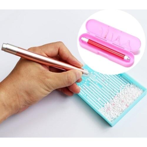 7pcs/set 5D Diamond Painting Tool Angled Tip Point LED Lighting Drill Pen Kits DIY Sewing Crafts
