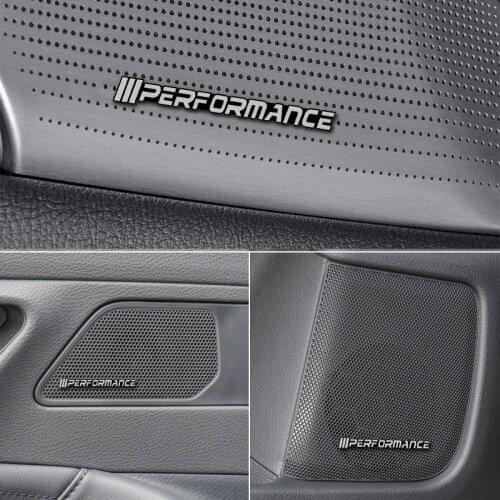 4PCS Car Speaker Decal Logo Badge Auto Accessories Sticker For BMW M Power Performance E34 E36 E60 E90 E46 E39 E70 F10Emblem