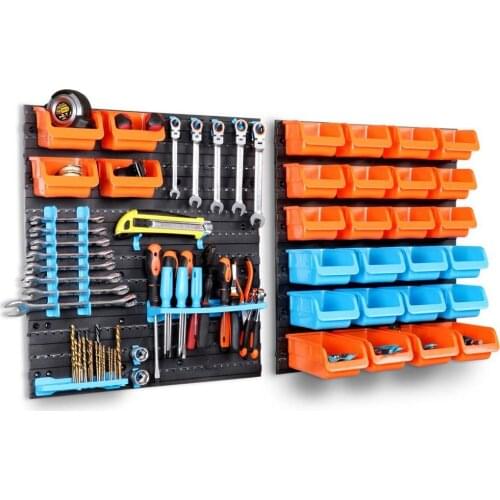Hardware tool Hanging board Garage Workshop Storage rack Screw wrench classification hook up Component box Parts tool box