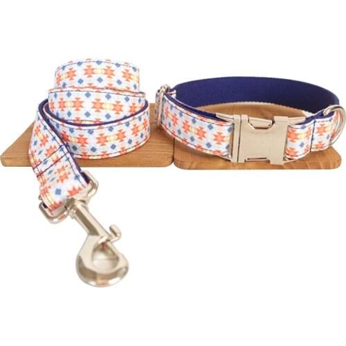 Christmas New Year Gift Pet Dog Collar Leash Set Pet Supplies Thick And Durable Collars Leashes Sets For Puppy Big Or Small Dogs