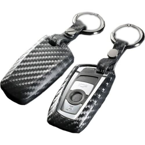 Silicone Carbon Fiber Keychain Key Case Cover For BMW Key Case F30 X5 X1 X3 X4 X6 1 Series 3 5 7 M1 M2 M3 F10 F20