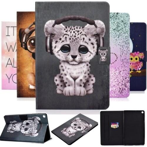 Cute Pattern Case For Samsung Galaxy Tab A 8.0 inch 2019 S Pen cover PU Leather Stand Cover For Galaxy Tab SM-P200 SM-P205 Case