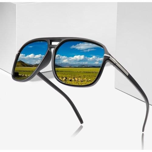 2020 Fashion Men Cool Square Style Gradient Polarized Sunglasses Driving Vintage Brand Design Cheap Sun Glasses Oculos De Sol