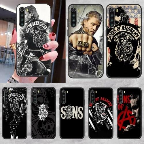 TV Sons of Anarchy logo Phone case For Xiaomi Redmi Note 7 7A 8 8T 9 9A 9S K30 Pro Ultra black fashion prime pretty back soft