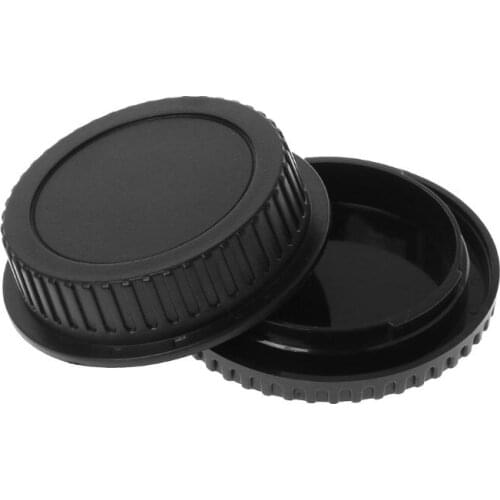 Rear Lens Body Cap Camera Cover Set Dust Screw Mount Protection Plastic Black Replacement for Canon EOS EF EFS 5DII 5DIII 6D Hot