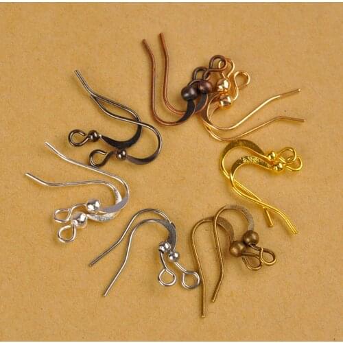 1000pcs Flat Hook Earring Findings Earrings Clasps Hooks Fittings DIY for DIY Jewelry Making Supplies Accessories