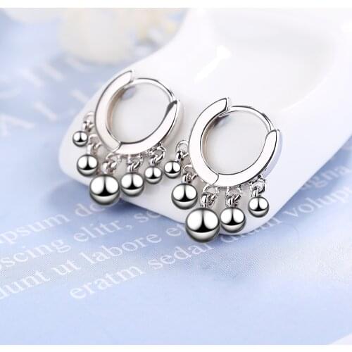 Tassel Round Bead Stud Earrings For Women Fashion Earrings Oorbellen 2021 New Trendy eh1178