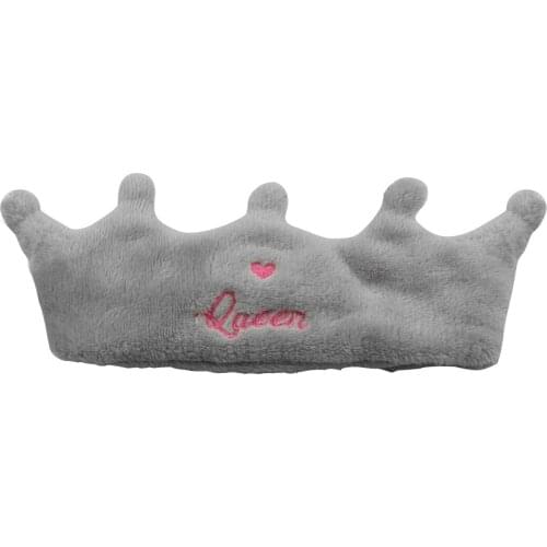 1 Piece Crown Pattern Makeup Headbands Heart Embroidery Queen Decoration Head Bands King Design Soft Cotton Hair Acessories