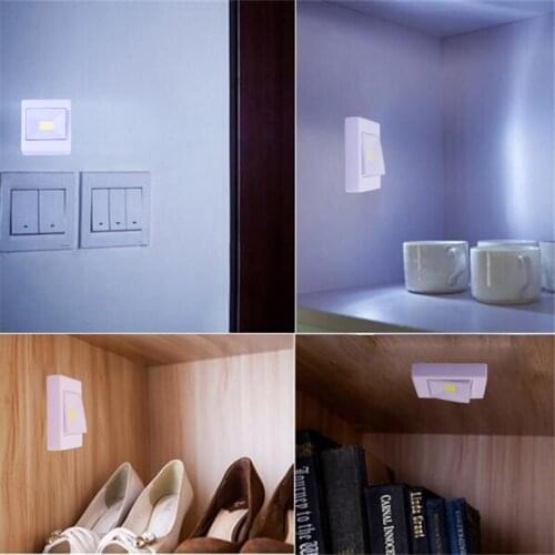 3W COB LED Wall Switch Wireless Closet Cordless Dimmable Night Light Battery Operated In Stock