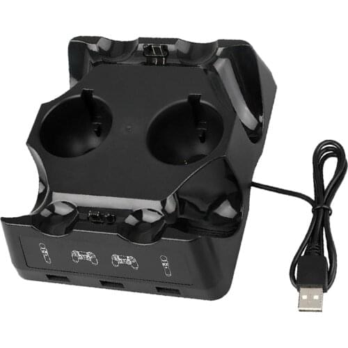 4in1 Game Controller Charger Joystick Charging Station Mount Kit DC 5V for PS VR Controller