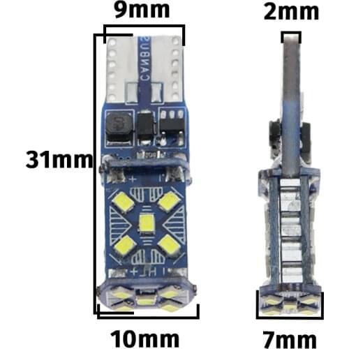 50pcs Canbus DC 9-28V W5W T10 Car Light 2016 SMD LED No error Clearance Courtesy Step Trunk Light White Ice Blue car accessories