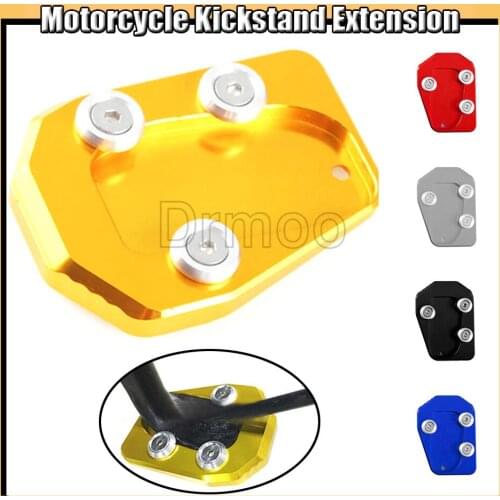 Motorcycle CNC Alumnium Kickstand Enlarger Plate Side Stand Extension Pad For Yamaha MT-09 MT09 2013-2017