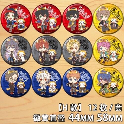 Anime Division Rap Battle Yamada Jiro Yamada Saburo Izanami Hifumi Figure 7093 Badge Round Brooch Pin Gifts Kids Collection Toy