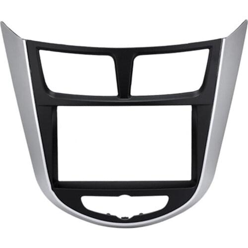 Car Refitting Radio Fascia Frame Panel DVD Trim Kit for HYUNDAI I-25 I25 Accent Solaris Verna 2DIN Dash Stereo Interface,2 Din
