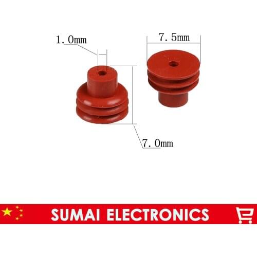 7.5mm car connector waterproof ring/circle,1.0mm Core plug,8mm Rubber seal,Silicone sheath,seal caps for VW car etc