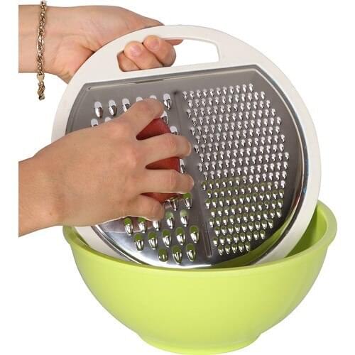 Bosphorus Bamboo Melamine Green Grater And Container Set