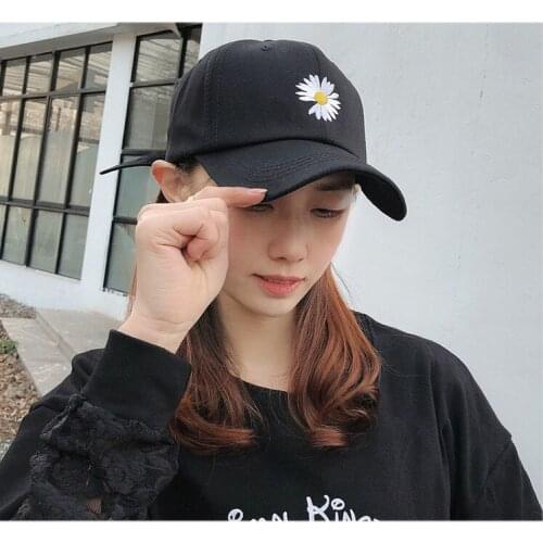 New Women flower embroidery baseball caps Korea style adult snapback hat Men Hip hop sport gorras Sun hat Fitted dad hat