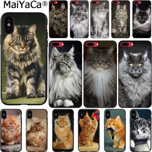 Pet maine coon cat Phone Case For iphone 12 11 pro MAX 8 7 6 6S Plus X XS MAX 5 5S SE XR 10 Cases