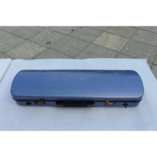 Yinfente 4/4 Violin Case Carbon Fiber Blue Password lock Oblong case Full size Hard Shell Case Strong Light Waterproof Durable