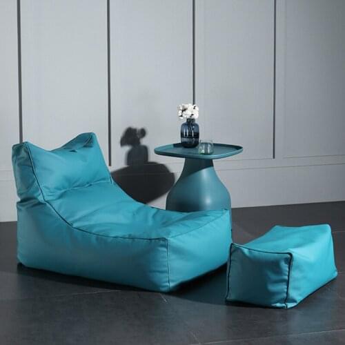 Nordic Bean Sofa Soft PU Sofa With Stool For Living Room Home Furniture Decoration Lazy Sofas Big Sofas canapés كرسي استرخاء