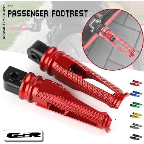 For GSR 600 750 GSR600 GSR750 Motorcycle Accesstories Foot Pegs Pedals CNC Aluminum Rear Passenger Footpegs
