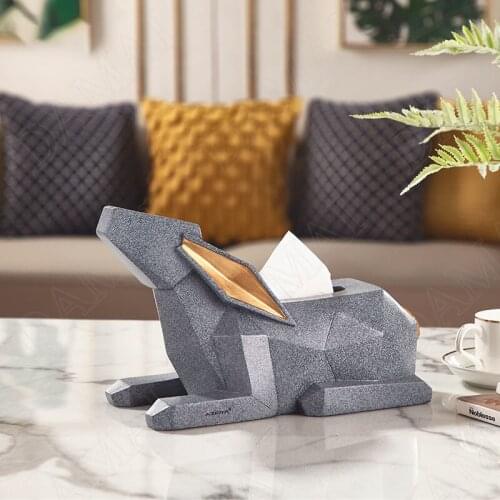 European Resin Tissue Boxes Creativity Living Room Decoration Ornaments Office Desktop Paper Box Home Decoration Ornaments
