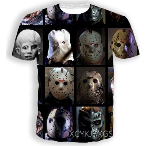 New Men/Women 3D Printed T-Shirt Horror Jason Voorhees Short Sleeve Fashion T Shirt Sport Pullover Summer Tops L05