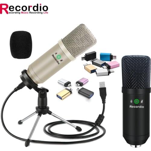 GAM-U08 USB Condenser Microphone Kit Computer Microphone Studio Mic for Mobile Phone Laptop Streaming Podcast Pc Microphone