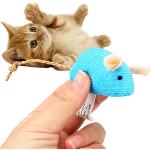 Simulated Plush Mouse Mouse Trainning Funny Pet Cat Toys Interactive Chewing Toy Teeth Grinding with Catnip 3 Pieces/set