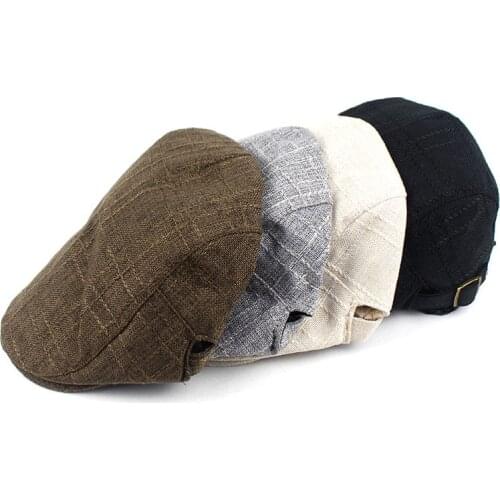 2020 New Free Shipping Men Women Plaid Flat Cap Classic Duckbill Cap Gatsby Ivy Irish Newsboy Driving Hat