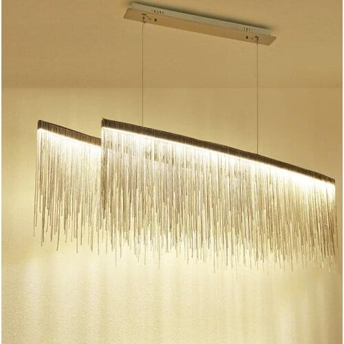 Italian Design tassel chain pendant light for living room bedroom dining room indoor home Silver/Rose Gold hanging pendant lamp