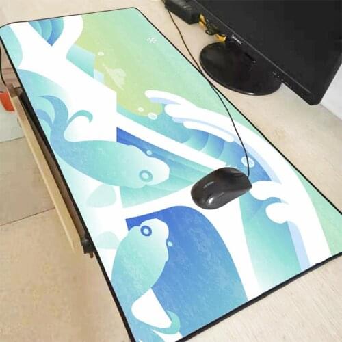 Snow Fish Blue Circle Mousepad Large Computer The Prefessional Mousepad Large Standard Gaming Pad Computer