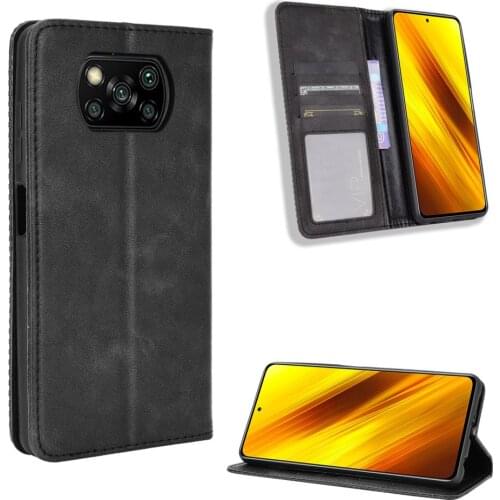 Leather Case for POCO X3 NFC Premium Leather Wallet Leather Flip Case for Xiaomi Pocophone PocoX3 Pro
