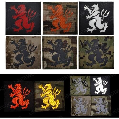 LIBERWOOD Us Navy Seal Team 6 Trident Lion Patch Infrared Multicam Cp IR Reflective Tactical Badge Army Applique For Uniform