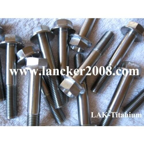 M10x105 Gr5 hexagon flanged head LAK-Titanium bolt/screw for Motor